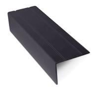Genesis Aluminium 30mm X 20mm Stair Nosing Retro Fit Self Adhesive - Nas - Grooved - Matt Black, 2.7M