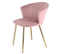 Genesis Ella Velvet Accent Chair Curved Back Upholstered Modern Chair in Pink | Size: 1 Seater Genesis Pink 1 Seater