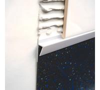 Genesis Evc Pvc Tile To Vinyl Edge Trim 2.5M Punched Upvc Profile For Safety & Resilient Flooring Grey, 15mm X 8mm