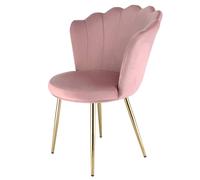 Genesis Freya Velvet Accent Chair Petal Back Plush Upholstered Modern Chair in Pink | Size: 1 Seater Genesis Pink 1 Seater