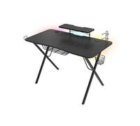 Genesis Holm 300 RGB Gaming Table with Wireless Charger, USB 3.0 Hub, RGB Backlight, Remote Control, Cup Holder, Headphone Holder and Cable Organizer