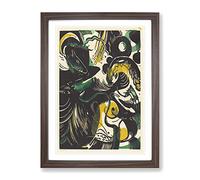 Genesis Ii By Franz Marc Classic Painting Framed Print | A3 Walnut Framed Wall Art | Ready to Hang | Classic Historical Picture | Living Room Bedroom Lounge Office