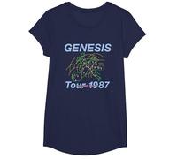 Genesis Invisible Touch Tour 1987 T-Shirt, Girls, Navy Blue, Small