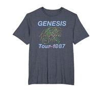 Genesis Invisible Touch Tour 1987 T-Shirt, Men's Big and Tall, Heather Blue, 6X Tall