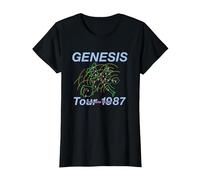 Genesis Invisible Touch Tour 1987 T-Shirt, Women, Black, Large