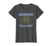 Genesis Invisible Touch Tour 1987 T-Shirt, Women, Dark Heather Grey, Medium