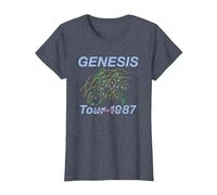 Genesis Invisible Touch Tour 1987 T-Shirt, Women, Heather Blue, 3X-Large
