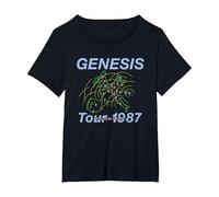 Genesis Invisible Touch Tour 1987 T-Shirt, Women's Plus, Black, 2X
