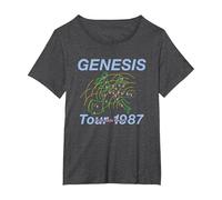 Genesis Invisible Touch Tour 1987 T-Shirt, Women's Plus, Dark Heather Grey, 6X