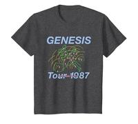 Genesis Invisible Touch Tour 1987 T-Shirt, Youth, Dark Heather Grey, Small