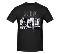 Genesis Lamb Lies Down On Brodway Slim Fit Men's Basic Short Sleeve T-Shirt Black
