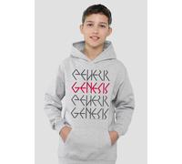 Genesis Logo Repeat Youth Kids Pull-Over Hoodie, Athletic Heather Genesis Grey 9-11 Years