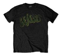 Genesis Mens T-Shirt Vintage Logo Green Black (M)