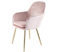 Genesis Muse Accent Chair In Velvet Upholstery - Silver Pink