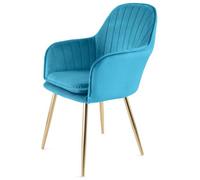 Genesis Muse Accent Chair In Velvet Upholstery - Teal