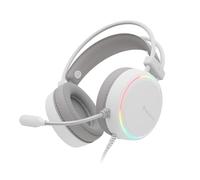 Genesis Neon 613 G2 Gaming Headset, White, Stereo Headphones with Microphone, 50 mm Driver, RGB Lighting, Over-Ear, Volume Control, 3.5 mm Jack & USB, for PC and Laptop