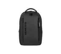 Genesis Pallad Gaming Laptop Bag 14.1 to 17.3 Inch Laptop Compartment Backpack for College School Work Study Waterproof Bag and Zipper, black, 31 x 18 x 46,5 cm