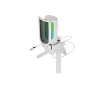 Genesis Radium 250 USB Microphone for Gaming & Streaming - Condenser Microphone with Cardioid Characteristic, RGB Light, Gain and Mute Button, 24bit/192kHz, Table Tripod & Pop Filter, White