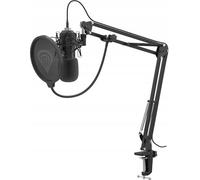 Genesis Radium 400 G2 Gaming Microphone with Arm, USB Microphone Kit with Mute Button for Podcast Streaming Studio Video Games and Arbaiten, 2.5 m USB Cable, Pop Filter, Microphone Sponge, for PC