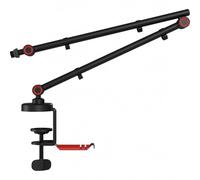 Genesis Thulium 500 Microphone Boom - Gaming Style & Streaming Quality, Universally Compatible with 99% Microphones, Maximum Load 1 kg, Adjustable, with 5/8 Inch & 1/4 Inch Adapter, Cable Clips and