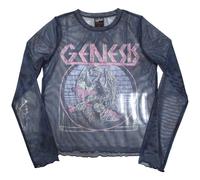 Genesis Women's Bird Hand Long Sleeve Mesh Crop Top in Navy | Size: Small Genesis Navy S