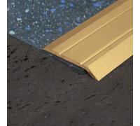 Genesis Vinyl/lvt Ramp Aluminium Angle Edge Self Adhesive Tav 30mm Matt Brass, 2.7M