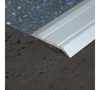Genesis Vinyl/lvt Ramp Aluminium Angle Edge Self Adhesive Tav 30mm Matt Silver, 2.7M