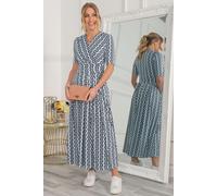 Genesis Wrap Front Maxi Dress Jolie Moi Light Blue 8