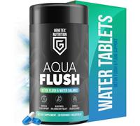 GENETEX Aqua Flush Water Balance Tablets, Detox Colon Cleanse, Water Support, Bloating, Cystitis and UTI Relief, Restore Electrolytes x 60 Capsules