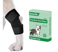 GenetGo Dog Canine Rear Leg Hock Joint Brace Compression Wrap Brace Dog Leg Sleeve Protects Wounds Heals Prevents Injuries and Sprains Helps with Loss of Stability from Arthritis(Medium)