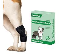 GenetGo Dog Canine Rear Leg Hock Joint Brace Compression Wrap Brace Dog Leg Sleeve Protects Wounds Heals Prevents Injuries and Sprains Helps with Loss of Stability from Arthritis (Small)
