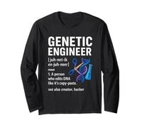 Genetic Engineer Definition Funny DNA CRISPR Biology Lab Long Sleeve T-Shirt