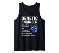 Genetic Engineer Definition Funny DNA CRISPR Biology Lab Tank Top
