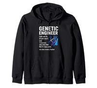 Genetic Engineer Definition Funny DNA CRISPR Biology Lab Zip Hoodie