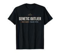 Genetic Outlier Red Hair Blue Eyes Statement Design T-Shirt