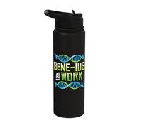 Genetic Science Gene Sequencing DNA Geneticist Stainless Steel Insulated Water Bottle
