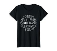 Genetics - DNA, Science and Biology for Students Scientists Value Graphic T-Shirt, Women, Black, L
