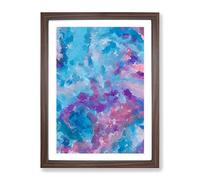 Geneva Abstract Framed Print | A4 Walnut Framed Wall Art | Ready to Hang | Abstract Fantasy Picture | Living Room Bedroom Lounge Office