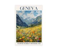 Geneva Flower Market Canvas Poster Wall Art Decor Print Picture Paintings for Living Room Bedroom Decoration 16x24inch(40x60cm)