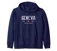 Geneva Switzerland Field/Geneva Switzerland Zip Hoodie