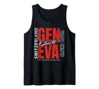 Geneva Switzerland Travel Gift Graphic Design Tank Top
