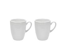 Geneviève Lethu Dinnerware Porcelain Mugs, Set of 2, 300ml, White