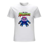 Geng Niu Zha Cai Men's My Pet Monster Retro 80s Toy T Shirt White L