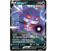 Gengar V 156/264 Ultra-Rare Rare Pokemon Card (SWSH Fusion Strike) + TitanCards® Toploader