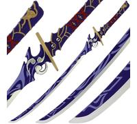 Genghin Impact Replica Foam Swords Cosplay Halloween Mistsplitter Beelzebul Baal's Costume PU (Beelzebul)