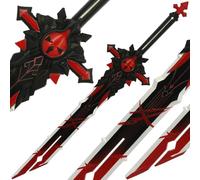 Genghin Impact Replica Foam Swords Cosplay Halloween Mistsplitter Beelzebul Baal's Costume PU (Diluc Wolf's Gravestone)