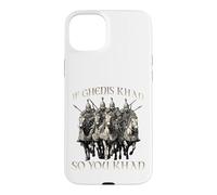 Genghis Khan humor motif Mongol Empire Golden Horde riding Case for iPhone 15 Plus