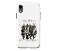 Genghis Khan humor motif Mongol Empire Golden Horde riding Case for iPhone XR