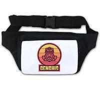 Genghis Khan Khagan of The Mongol Empire Minimalist Art Waist Bag Fanny Pack White