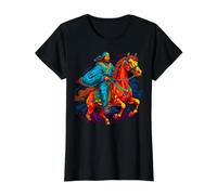 Genghis Khan Mongolian Empire Value Graphic T-Shirt, Women, Black, S
